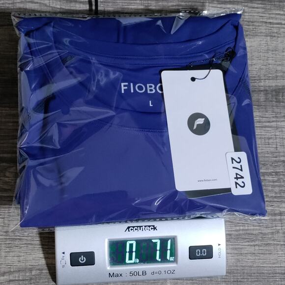 Fioboc Shirt Mens Large PerformancePro Active Crew Neck Long Sleeve Tee Blue NEW - Picture 12 of 16